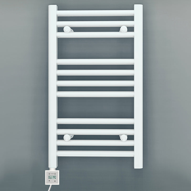 Small 300mm x 600mm Straight White Electric Pre-Filled Heated Towel Rail Radiator