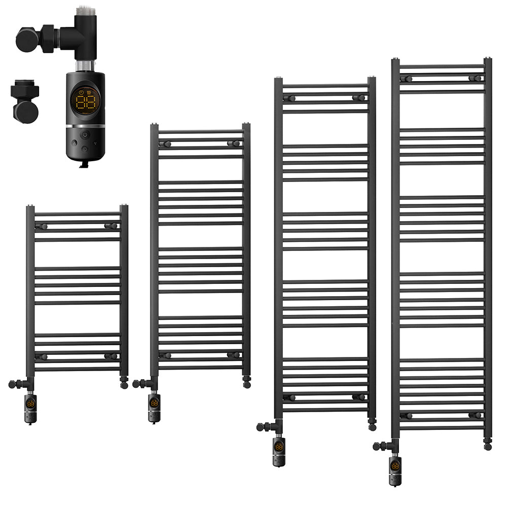 Black Dual Fuel Towel Radiators