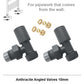10mm Modern Anthracite Angled Radiator Valves (Pair) 