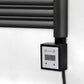 500mm x 1600mm Electric Accuro Korle Matt Matt Black Designer Heated Towel Rail Radiator 