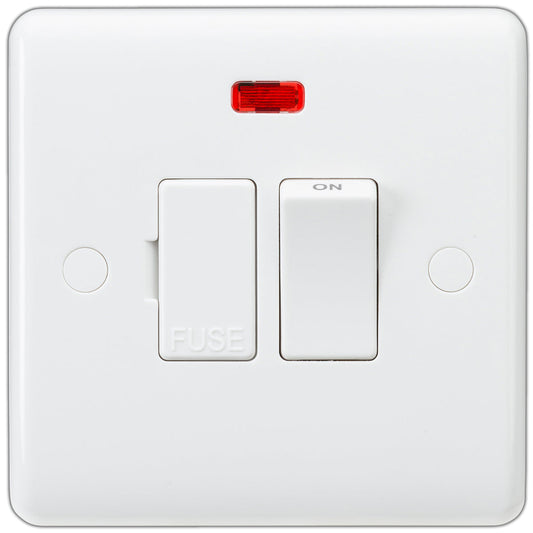 13A White Standard Bathroom Socket - Fused Spur Connection Unit