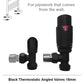 400mm x 1200mm Straight Matt Black Heated Towel Rail Radiator