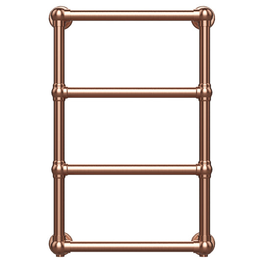500 x 750mm Charlotte Modern Brass Heated Towel Rail Radiator Central Heating Bathroom Heater