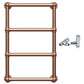 500 x 750mm Charlotte Modern Brass Heated Towel Rail Radiator Central Heating Bathroom Heater 