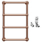 500 x 750mm Charlotte Modern Brass Heated Towel Rail Radiator Central Heating Bathroom Heater 
