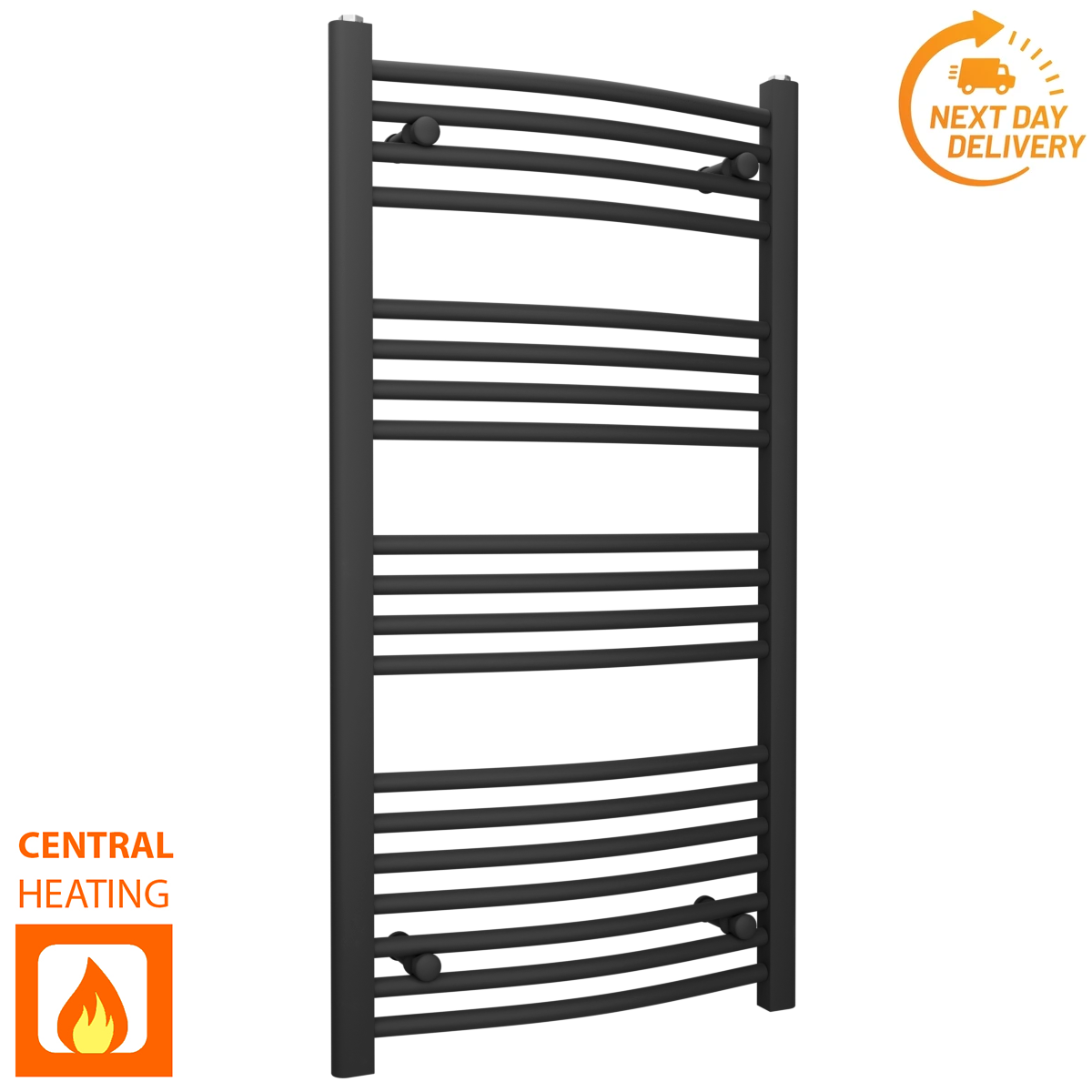 CB40 100 Curved Black Towel Rail Radiator Central Heating b5ac7696 25e4 4154 85f2 f7305bd86f0e