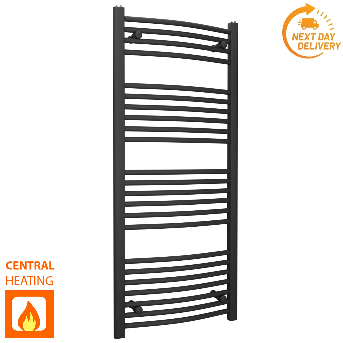 CB40 120 Curved Black Towel Rail Radiator Central Heating fbd3dbb3 ae1e 4905 beff 8587e86f5eee
