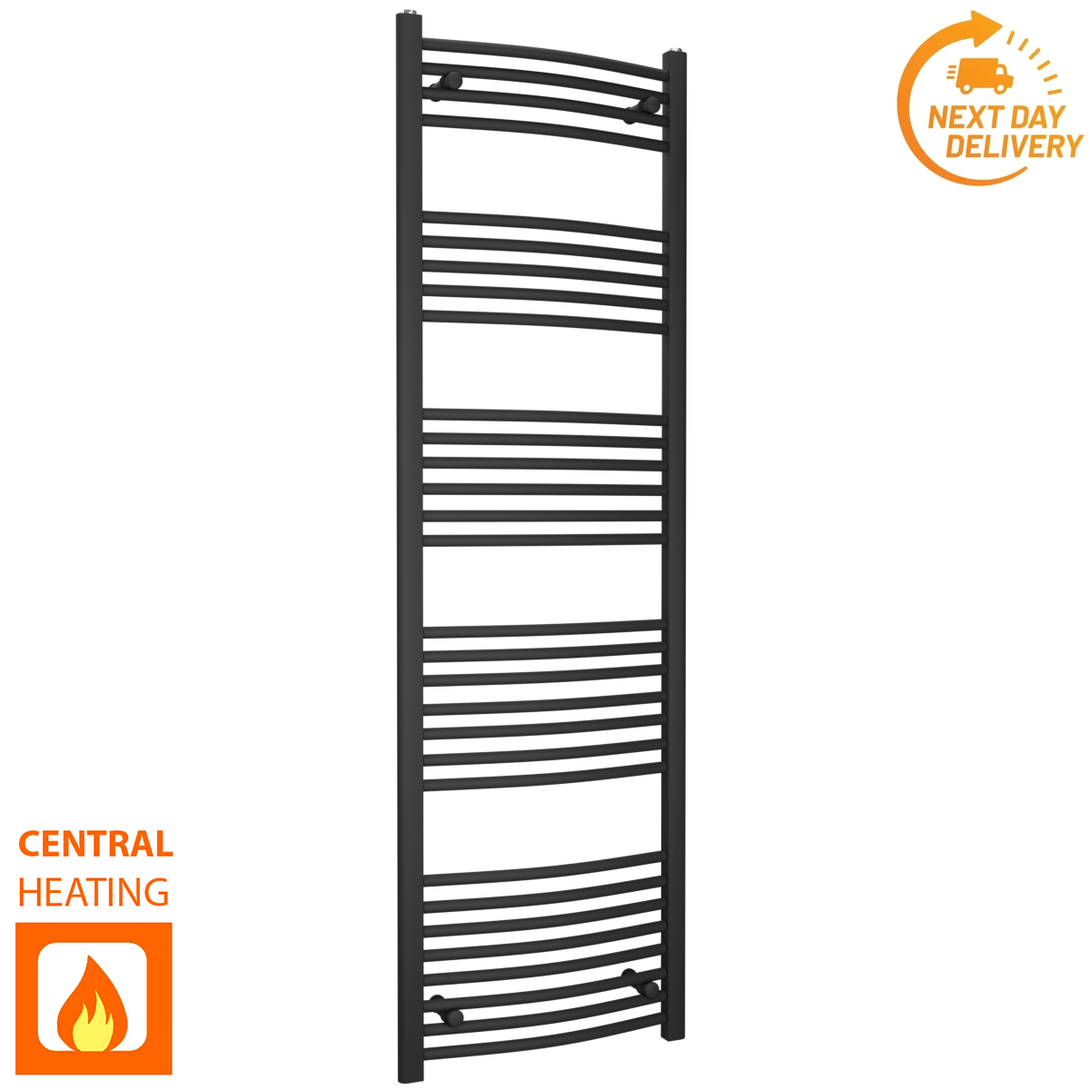 CB40 170 Curved Black Towel Rail Radiator Central Heating 3c283ed9 89bc 4efe bfc6 ce610bde3d40