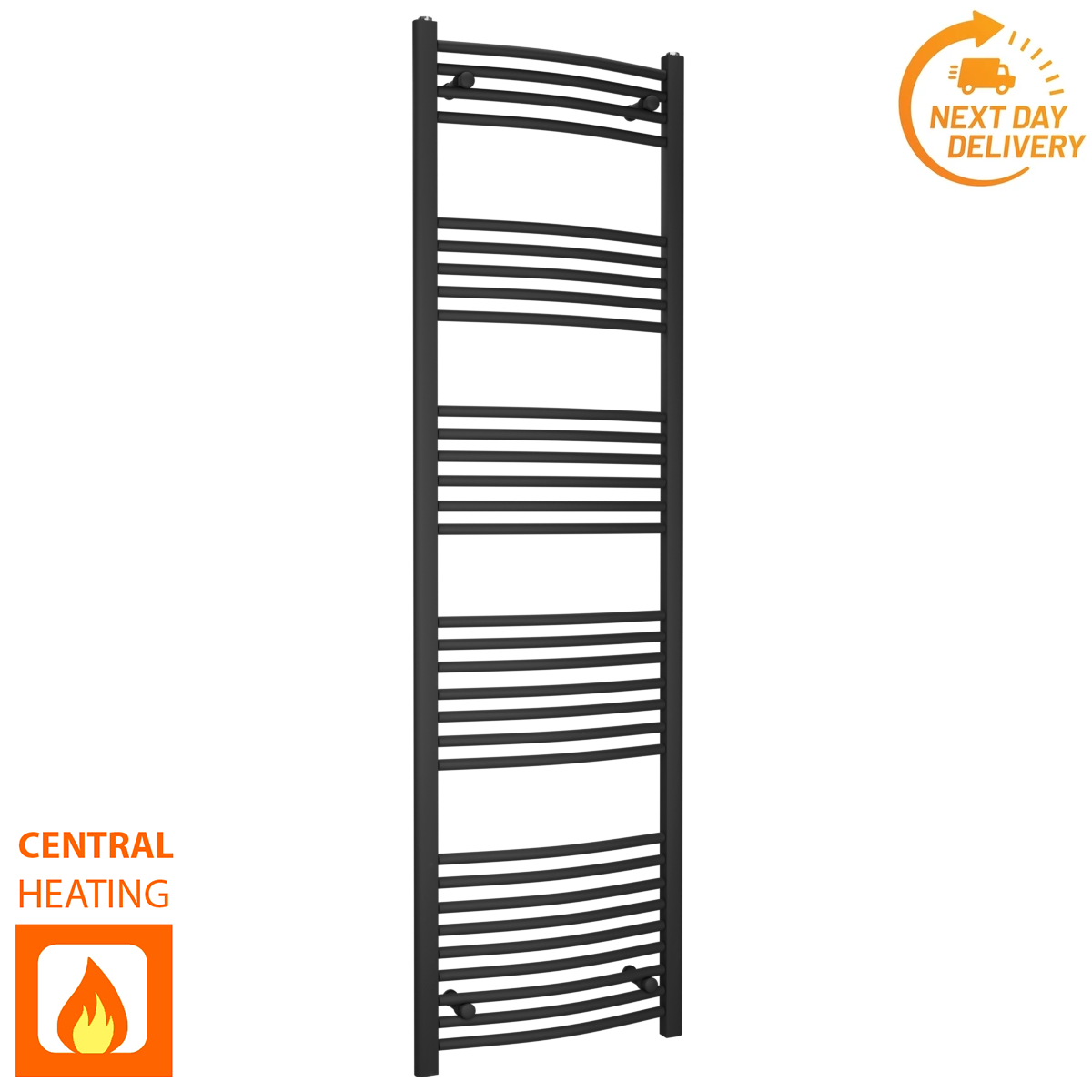 CB40 180 Curved Black Towel Rail Radiator Central Heating c2bb2acf 1337 4d9b 857d 39ff9c6cddf0