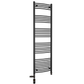 400mm x 1800mm Dual Fuel Curved Matt Black Heated Towel Rail Radiator 