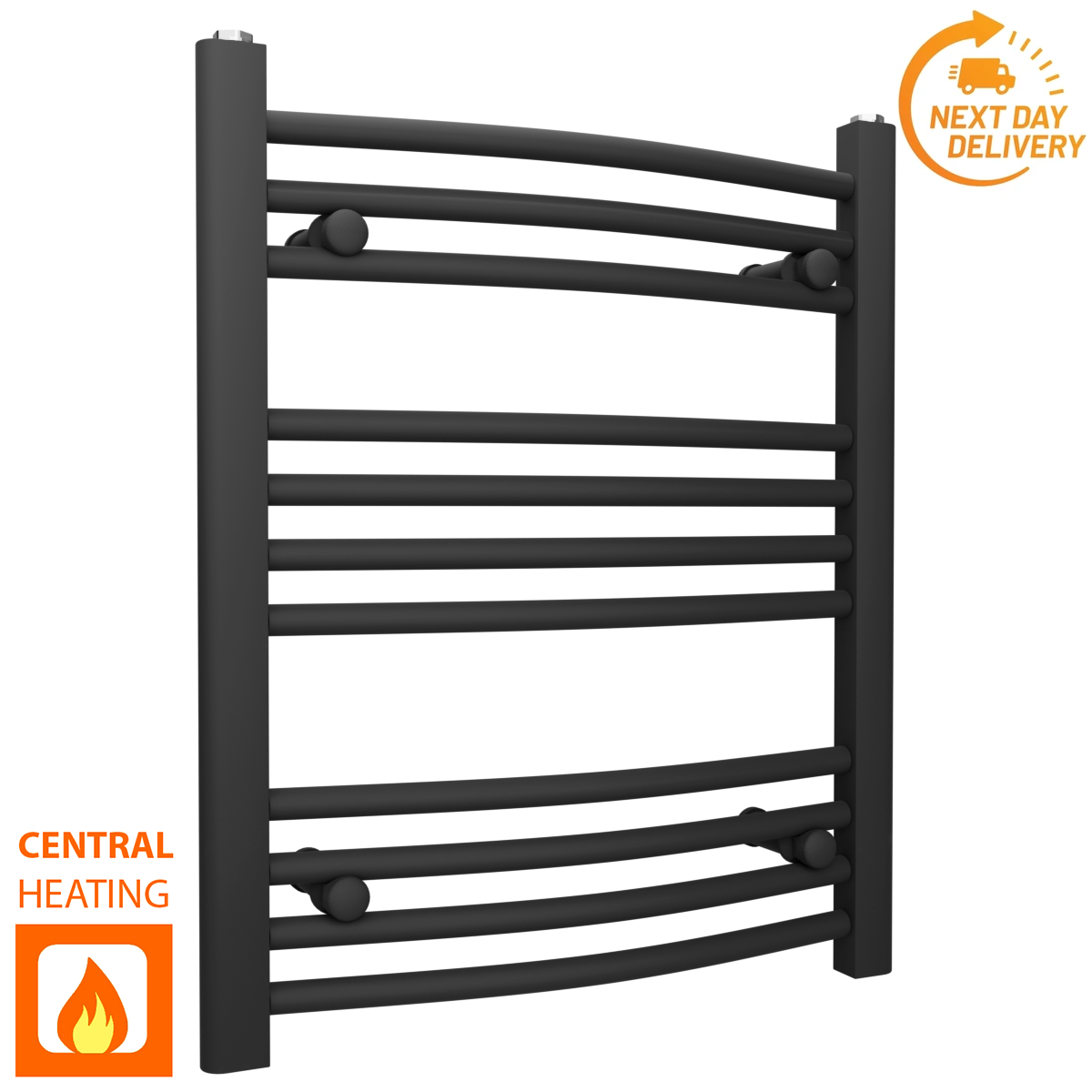 CB40 60 Curved Black Towel Rail Radiator Central Heating 476d195c 9e43 4987 8692 7af8d6eee87c