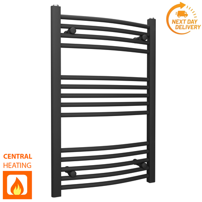 CB40 80 Curved Black Towel Rail Radiator Central Heating 
