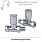 400mm x 1400mm Straight Chrome Heated Towel Rail Radiator