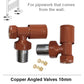 10mm Angled Copper Radiator Valves (Pair) 
