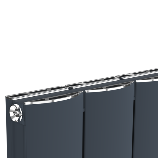 1022mm x 600mm Double Aluminium Radiator In Anthracite Grey Model Diva
