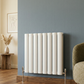1022mm x 600mm Double Aluminium Radiator In White Model Diva 