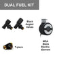 Black Dual Fuel Kit with Element - Terma Moa (for Heated Towel Rail) 