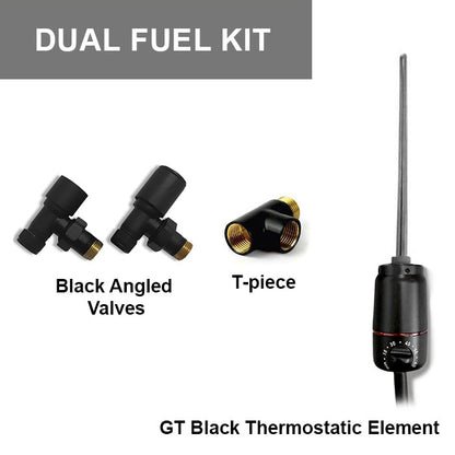  Black GT Dual Fuel Kit - Thermostatic Electric Heating Element with Valves & T Piece 