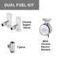 Chrome Dual Fuel Kit (Element + Valves + T Piece) - Terma Moa 