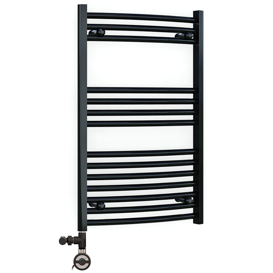 Diva 500mm Wide 800mm High Curved Black b980c788 7a5c 4f1c 8186 c83bf9cd2773