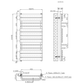 500 x 1000mm Dual Fuel Designer Flat Gold Towel Rail Radiator with Towel Holders 