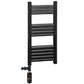 Dual Fuel 500mm Wide Accuro Korle Matt Black Designer Heated Towel Rail Radiator