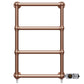 Dual Fuel Modern Brass Heated Towel Rail 500 x 750mm Charlotte (Incl. Valves + Electric Heating Kit) 