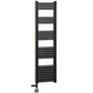 Dual Fuel 500mm Wide Accuro Korle Matt Black Designer Heated Towel Rail Radiator