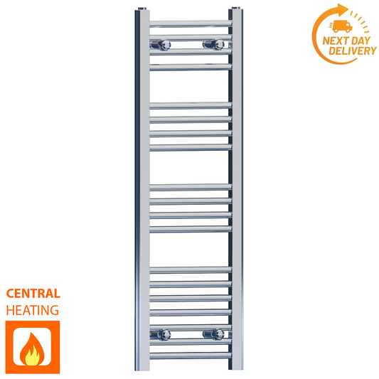 350mm x 1000mm Chrome Heated Towel Rail Radiator