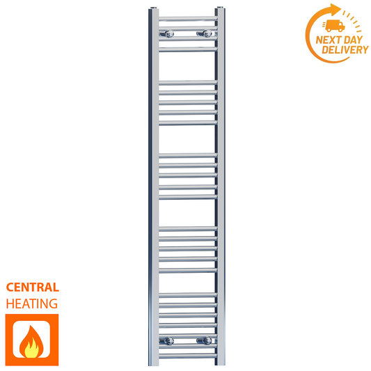 300mm x 1400mm Chrome Heated Towel Rail Radiator