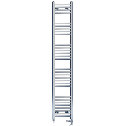  350mm x 1700mm Dual Fuel Chrome Heated Towel Rail Radiator 