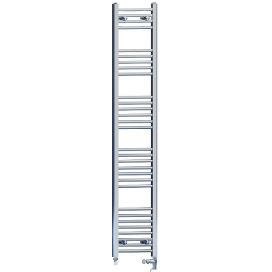 350mm x 1700mm Dual Fuel Chrome Heated Towel Rail Radiator
