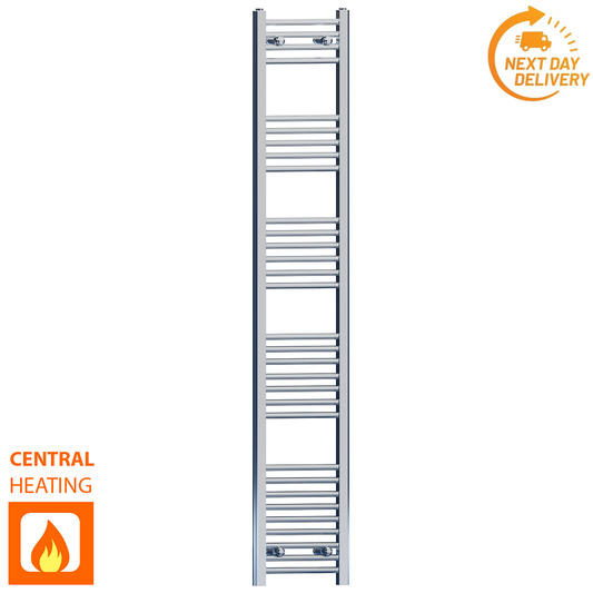 350mm x 1800mm Chrome Heated Towel Rail Radiator