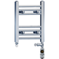 350mm x 400mm Dual Fuel Small Chrome Heated Towel Rail Radiator 