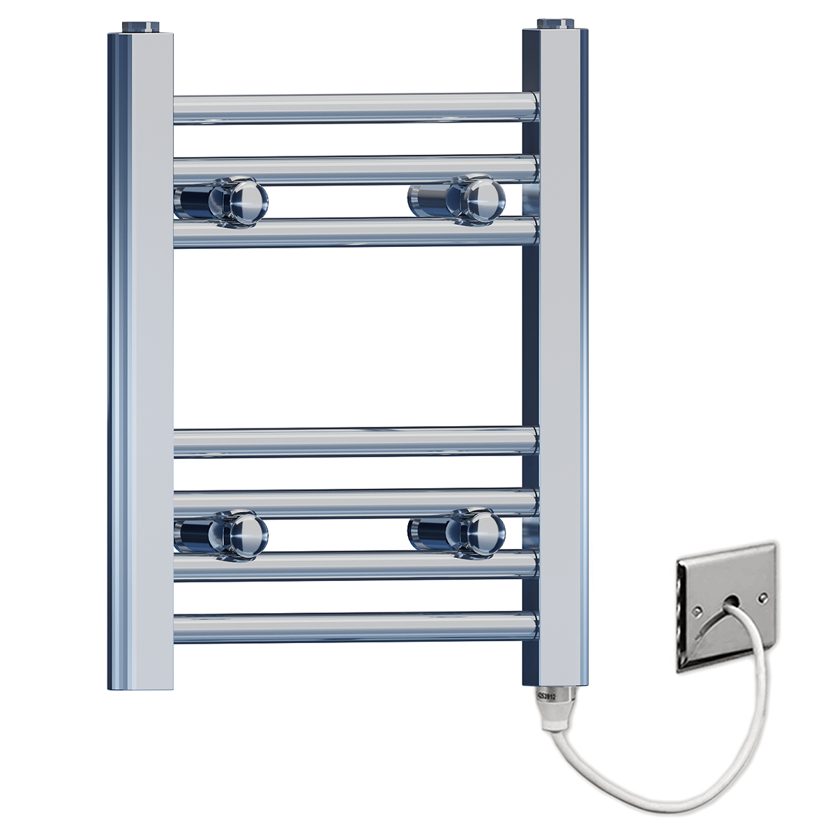 FC30 40 Chrome Towel Rail Radiator Electric Standard Manual PFS