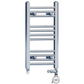 300mm x 600mm Dual Fuel Small Chrome Heated Towel Rail Radiator 