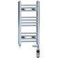 300mm x 600mm Dual Fuel Small Chrome Heated Towel Rail Radiator 