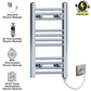 350mm x 600mm Small Chrome Electric Heated Towel Rail Radiator 