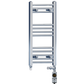 300mm x 700mm Dual Fuel Small Chrome Heated Towel Rail Radiator 