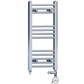300mm x 700mm Dual Fuel Small Chrome Heated Towel Rail Radiator 