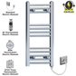 350mm x 700mm Small Chrome Electric Heated Towel Rail Radiator 
