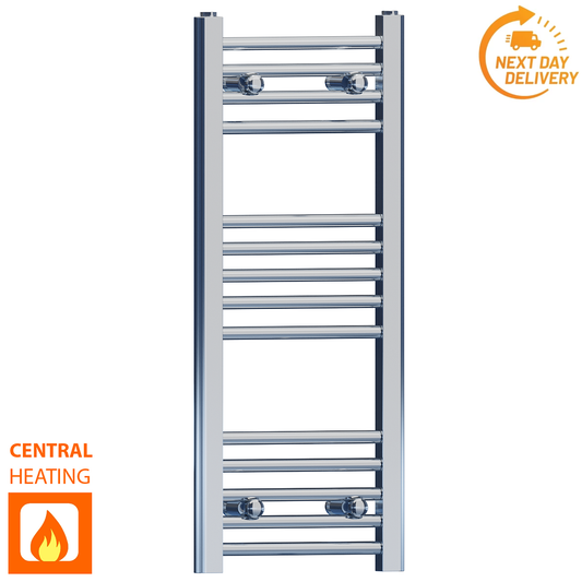 350mm x 800mm Small Chrome Heated Towel Rail Radiator