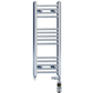 350mm x 800mm Dual Fuel Small Chrome Heated Towel Rail Radiator 