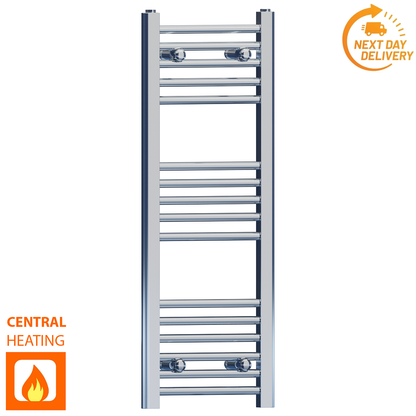 FC30 90 Chrome Towel Rail Radiator Central Heating Valves