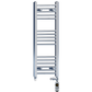 350mm x 900mm Dual Fuel Small Chrome Heated Towel Rail Radiator 