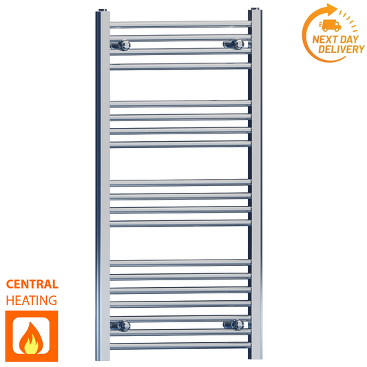 550mm x 1000mm Chrome Heated Towel Rail Radiator