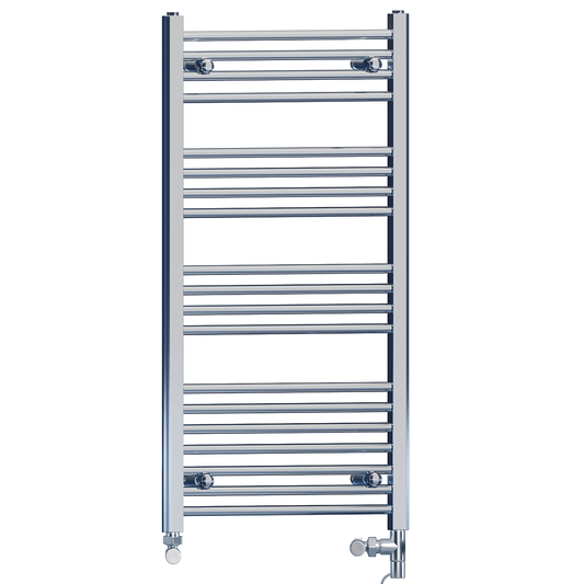 400mm x 1000mm Dual Fuel Chrome Heated Towel Rail Radiator