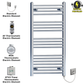 600mm x 1000mm Chrome Electric Heated Towel Rail Radiator 