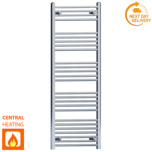 450mm x 1400mm Chrome Heated Towel Rail Radiator