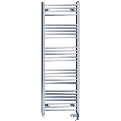  550mm x 1400mm Dual Fuel Chrome Heated Towel Rail Radiator 